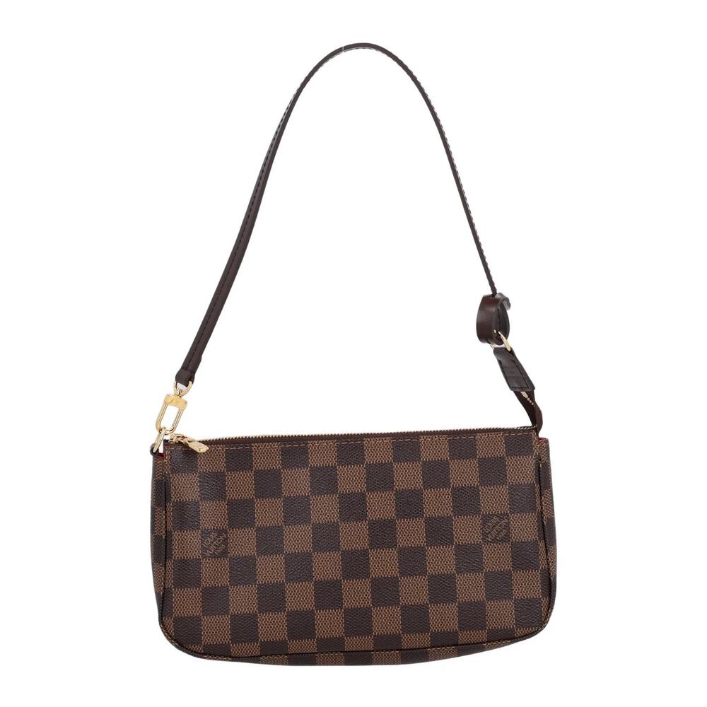 Authentic Louis Vuitton POCHETTE ACCESSORIES Damier Ebene N41206 CA2039